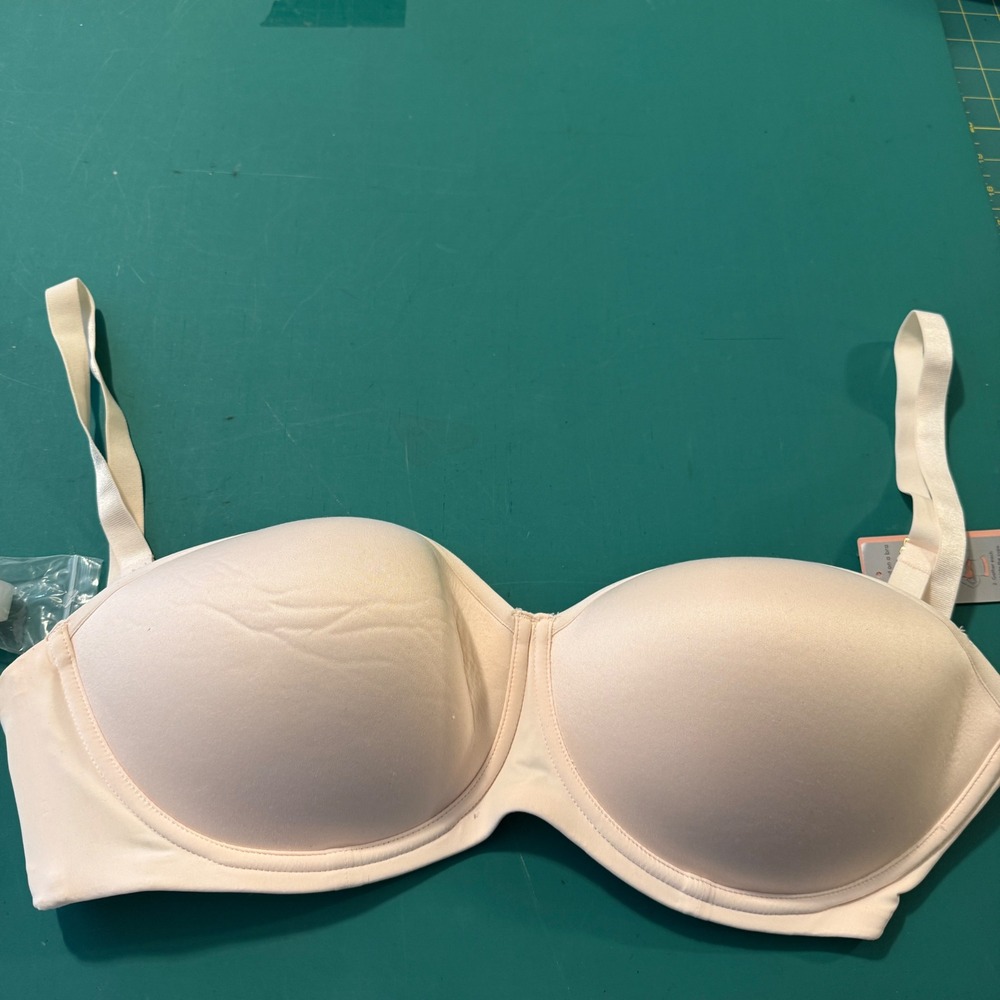 ThirdLove 24/7 Classic Strapless Bra 32G Beige Nude Multi-Way Microfiber NEW